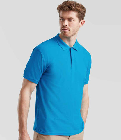 Fruit of the Loom Fruit of the Loom Premium Cotton Piqué Polo Shirt Azure
