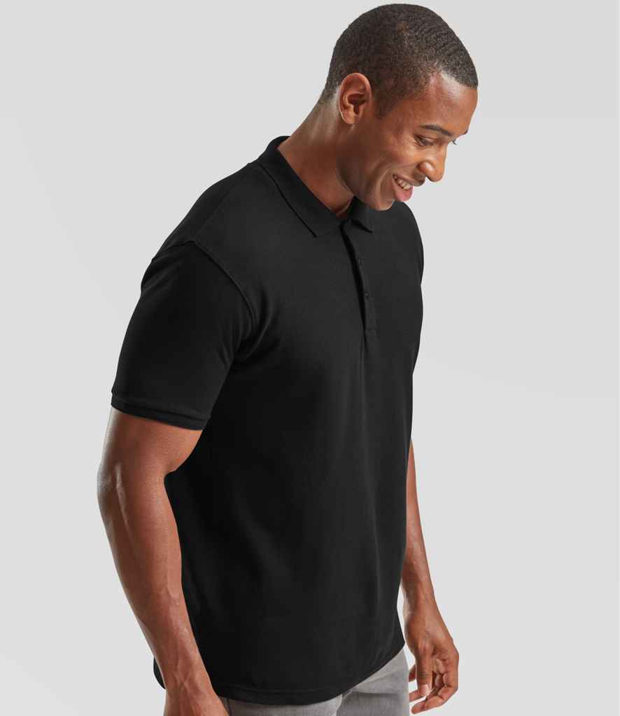 Fruit of the Loom Fruit of the Loom Premium Cotton Piqué Polo Shirt Black