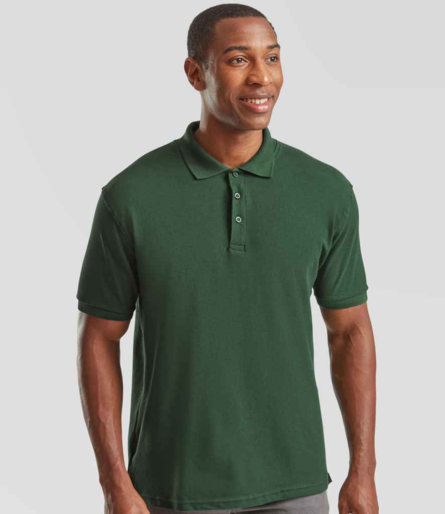 Fruit of the Loom Fruit of the Loom Premium Cotton Piqué Polo Shirt Bottle Green