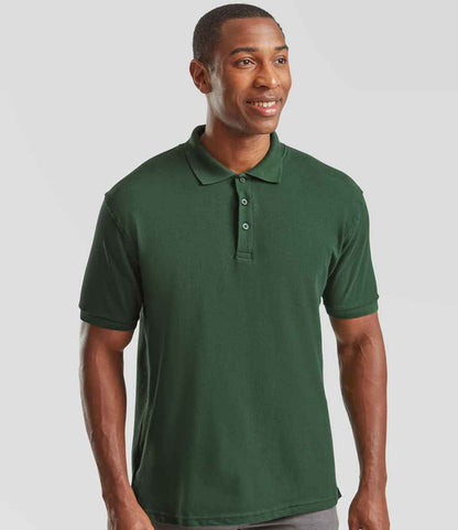 Fruit of the Loom Fruit of the Loom Premium Cotton Piqué Polo Shirt Bottle Green