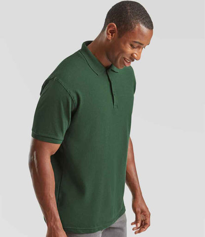 Fruit of the Loom Fruit of the Loom Premium Cotton Piqué Polo Shirt Bottle Green