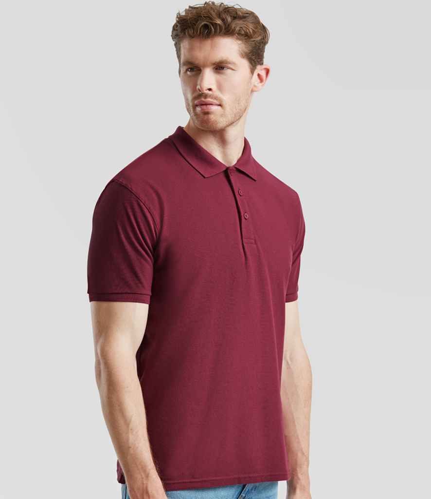 Fruit of the Loom Fruit of the Loom Premium Cotton Piqué Polo Shirt Burgundy