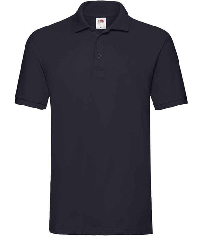 Fruit of the Loom Premium Cotton Piqué Polo Shirt in Deep Navy