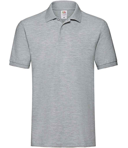 Fruit of the Loom Premium Cotton Piqué Polo Shirt in Heather Grey