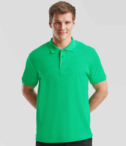 Fruit of the Loom Fruit of the Loom Premium Cotton Piqué Polo Shirt Kelly Green