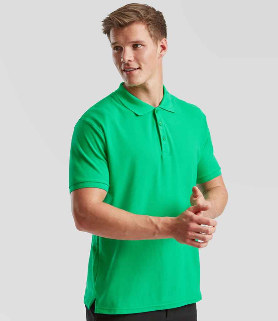 Fruit of the Loom Fruit of the Loom Premium Cotton Piqué Polo Shirt Kelly Green