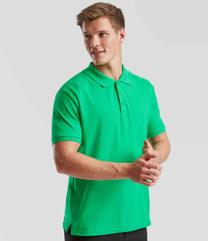 Fruit of the Loom Fruit of the Loom Premium Cotton Piqué Polo Shirt Kelly Green