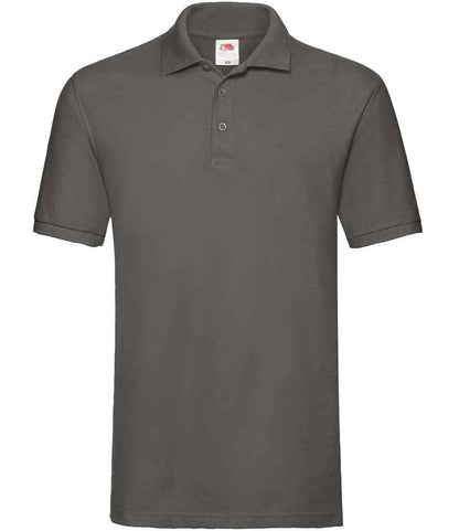 Fruit of the Loom Premium Cotton Piqué Polo Shirt in Light Graphite