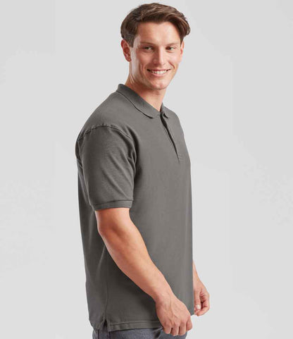 Fruit of the Loom Fruit of the Loom Premium Cotton Piqué Polo Shirt Light Graphite