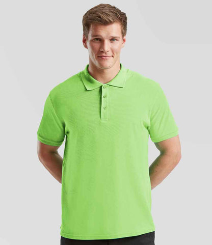 Fruit of the Loom Fruit of the Loom Premium Cotton Piqué Polo Shirt Lime Green