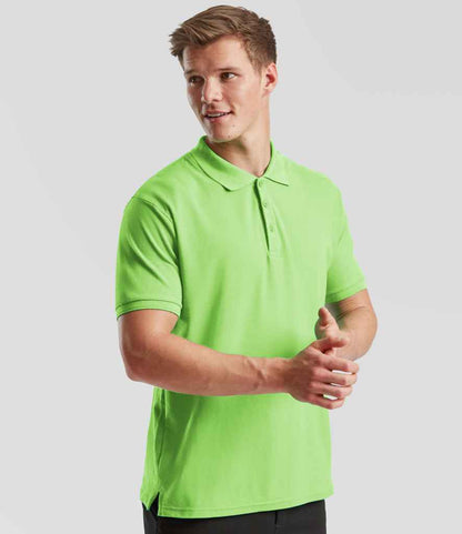 Fruit of the Loom Fruit of the Loom Premium Cotton Piqué Polo Shirt Lime Green