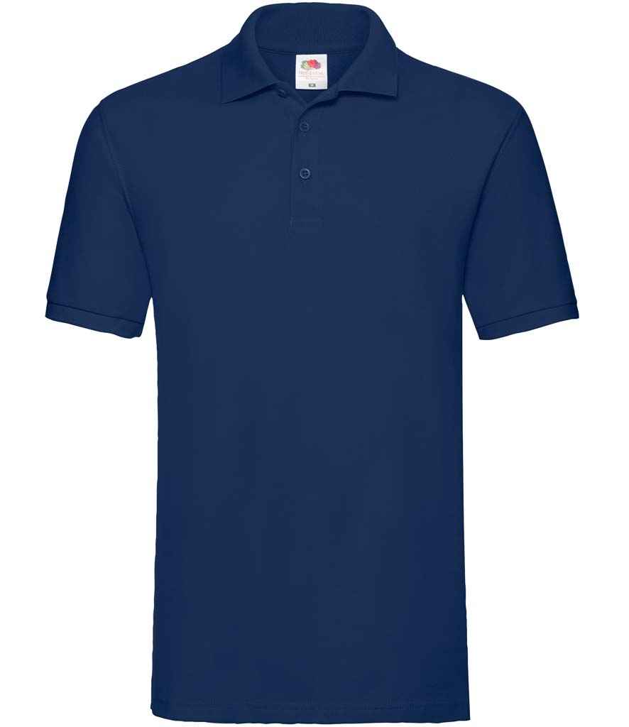 Fruit of the Loom Premium Cotton Piqué Polo Shirt in Navy