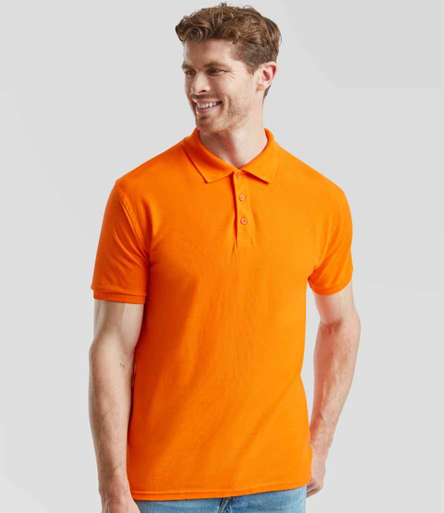 Fruit of the Loom Fruit of the Loom Premium Cotton Piqué Polo Shirt Orange