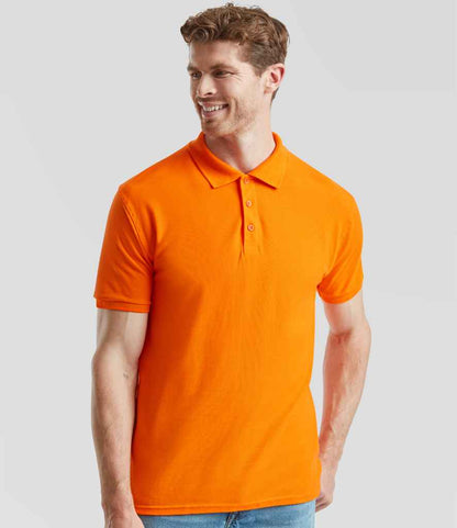 Fruit of the Loom Fruit of the Loom Premium Cotton Piqué Polo Shirt Orange