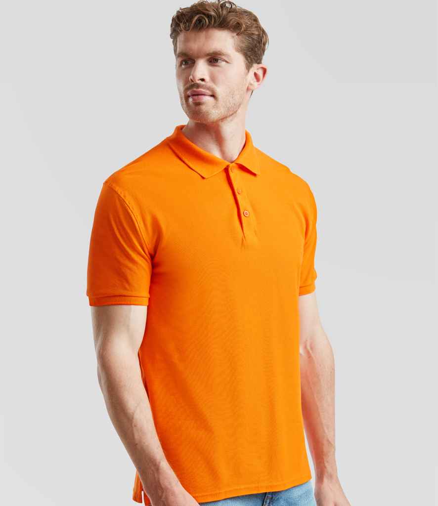Fruit of the Loom Fruit of the Loom Premium Cotton Piqué Polo Shirt Orange