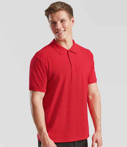 Fruit of the Loom Fruit of the Loom Premium Cotton Piqué Polo Shirt Red