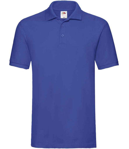 Fruit of the Loom Premium Cotton Piqué Polo Shirt in Royal Blue
