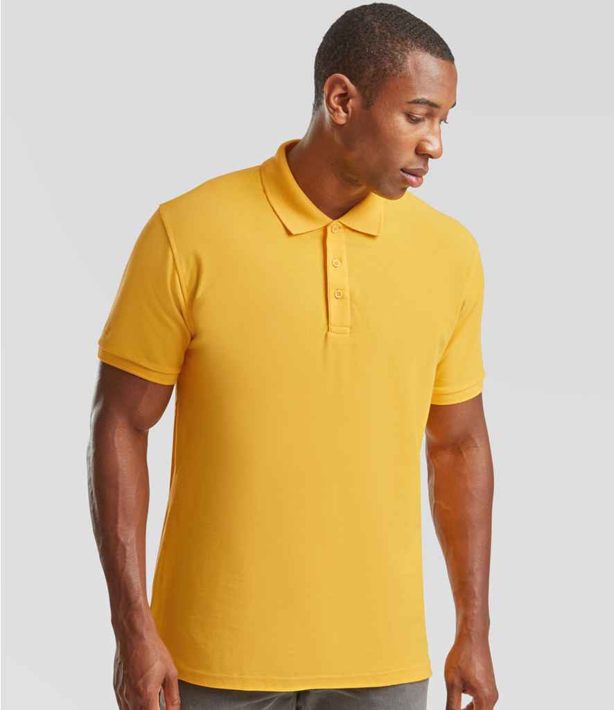 Fruit of the Loom Fruit of the Loom Premium Cotton Piqué Polo Shirt Sunflower