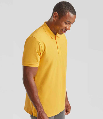 Fruit of the Loom Fruit of the Loom Premium Cotton Piqué Polo Shirt Sunflower