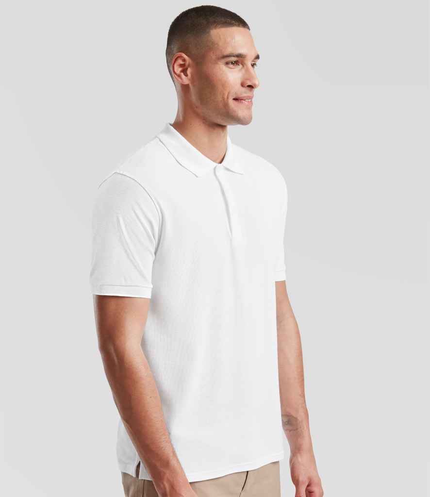 Fruit of the Loom Fruit of the Loom Premium Cotton Piqué Polo Shirt White