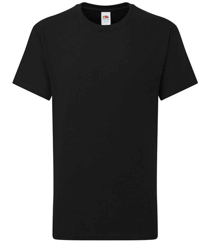 Fruit of the Loom Kids Iconic 195 T-Shirt in Black