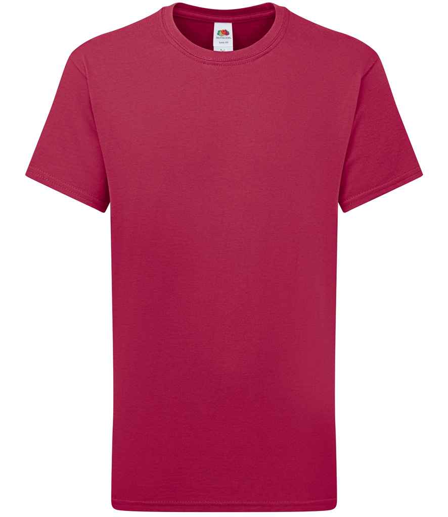 Fruit of the Loom Kids Iconic 195 T-Shirt in Cranberry