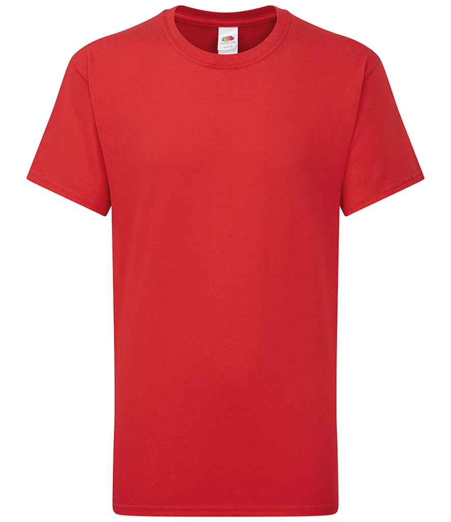 Fruit of the Loom Kids Iconic 195 T-Shirt in Red