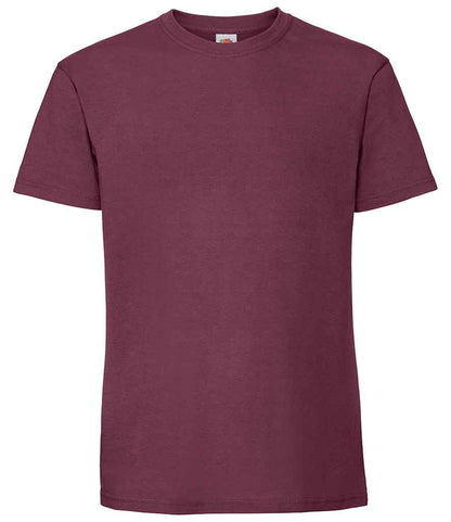 Fruit of the Loom Iconic 195 T-Shirt in Burgundy