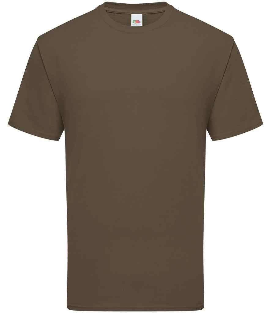 Fruit of the Loom Iconic 195 T-Shirt in Truffle
