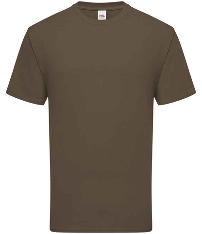 Fruit of the Loom Iconic 195 T-Shirt in Truffle