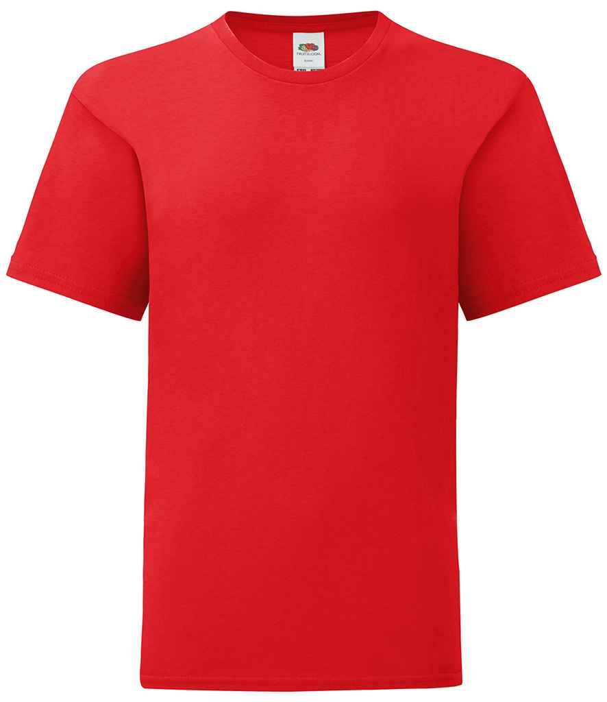 Fruit of the Loom Kids Iconic 150 T-Shirt in Red