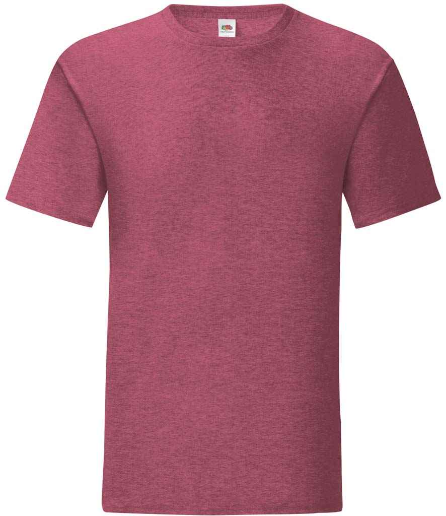 Fruit of the Loom Iconic 150 T-Shirt in Heather Burgundy