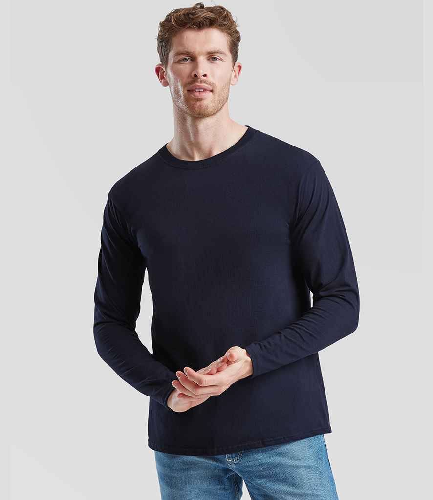 Fruit of the Loom Fruit of the Loom Iconic 195 Long Sleeve T-Shirt Deep Navy