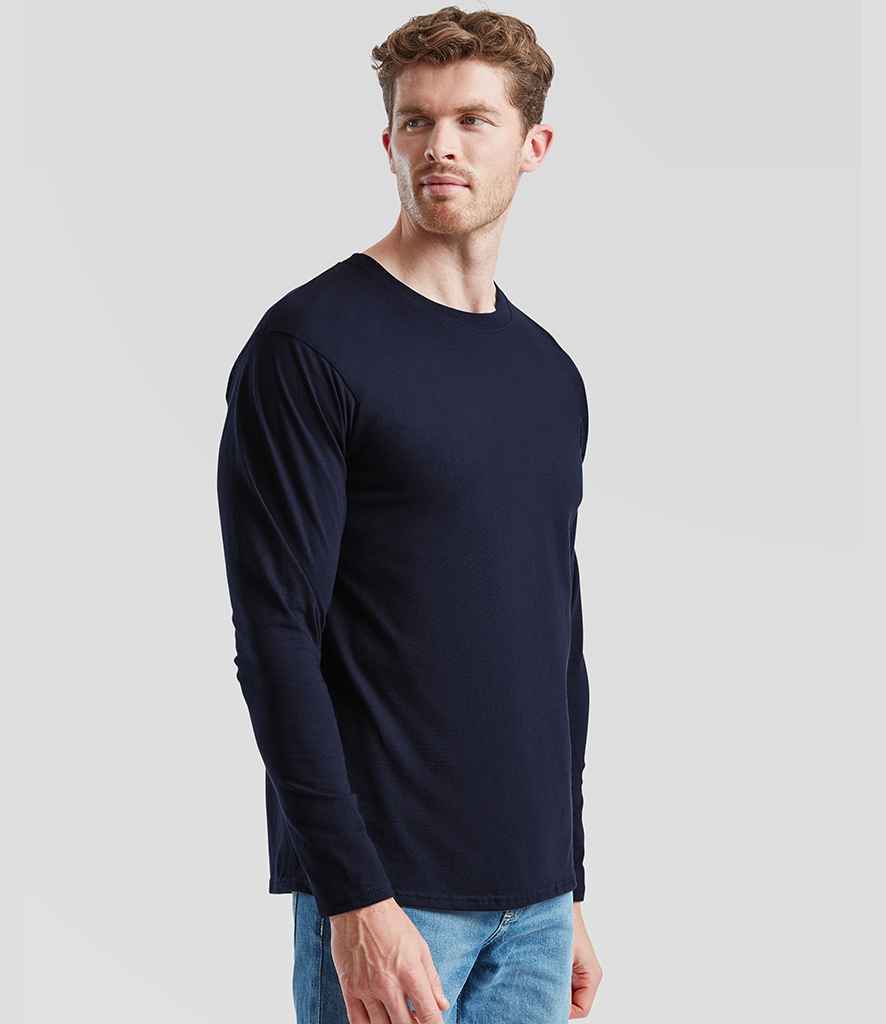 Fruit of the Loom Fruit of the Loom Iconic 195 Long Sleeve T-Shirt Deep Navy