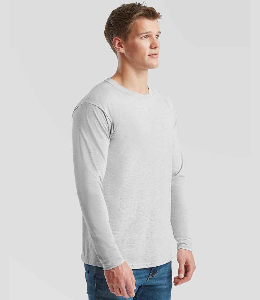 Fruit of the Loom Fruit of the Loom Iconic 195 Long Sleeve T-Shirt Heather Grey
