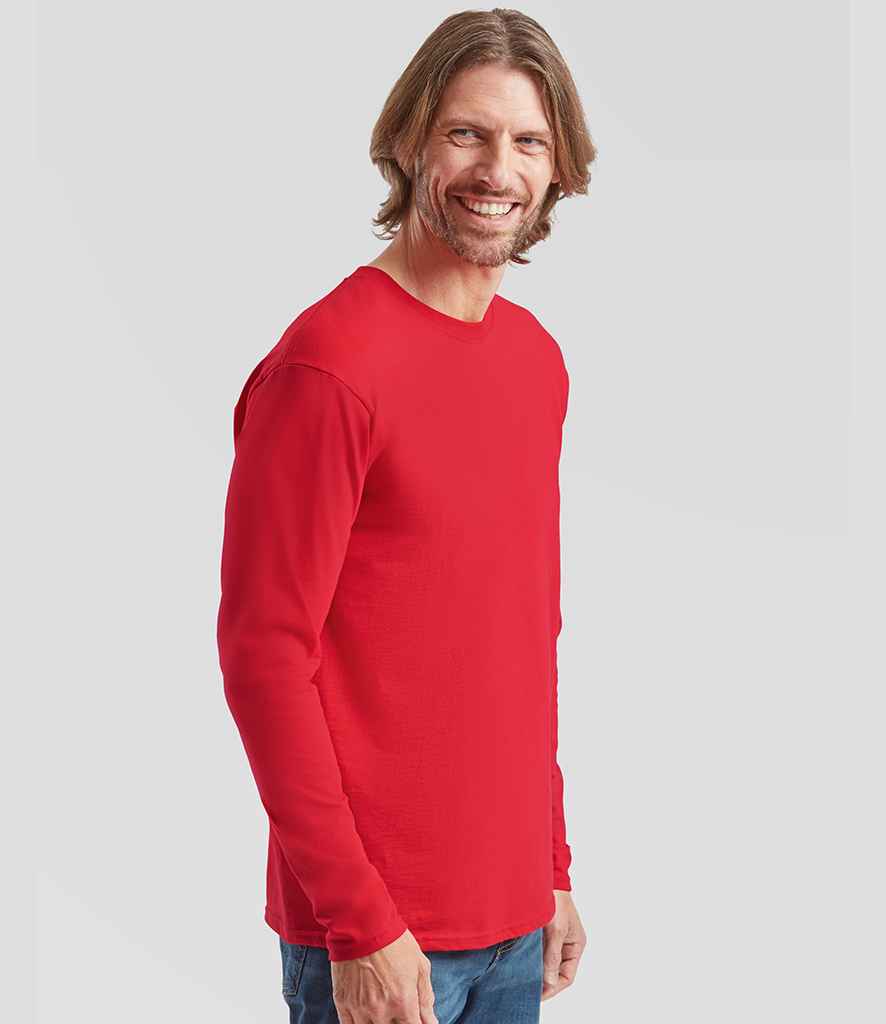 Fruit of the Loom Fruit of the Loom Iconic 195 Long Sleeve T-Shirt Red