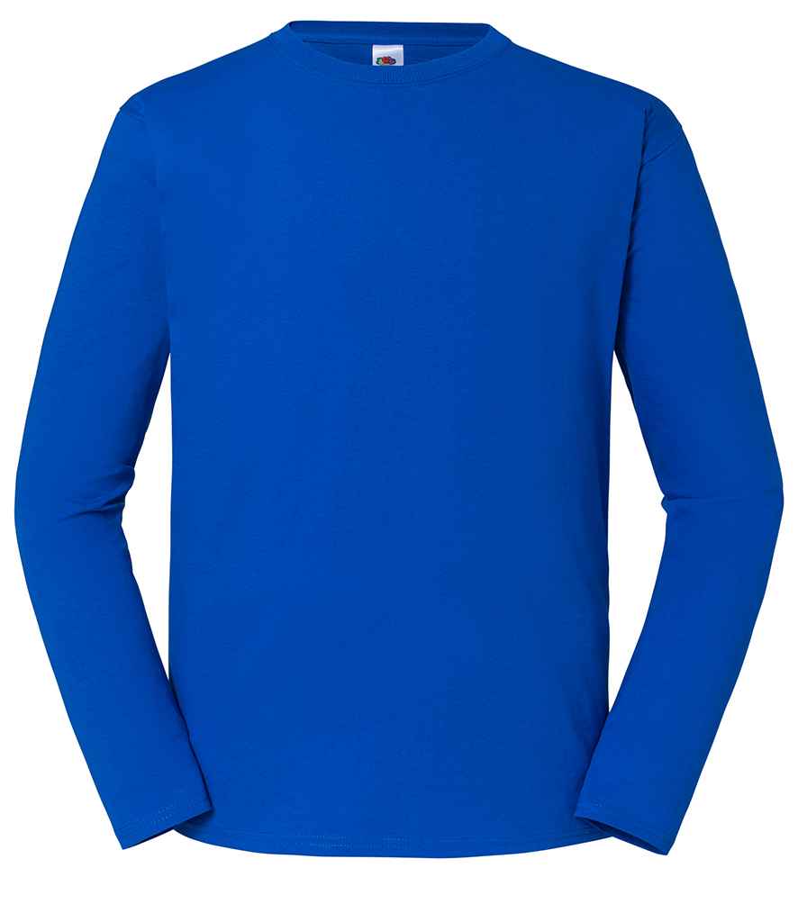 Fruit of the Loom Iconic 195 Long Sleeve T-Shirt in Royal Blue