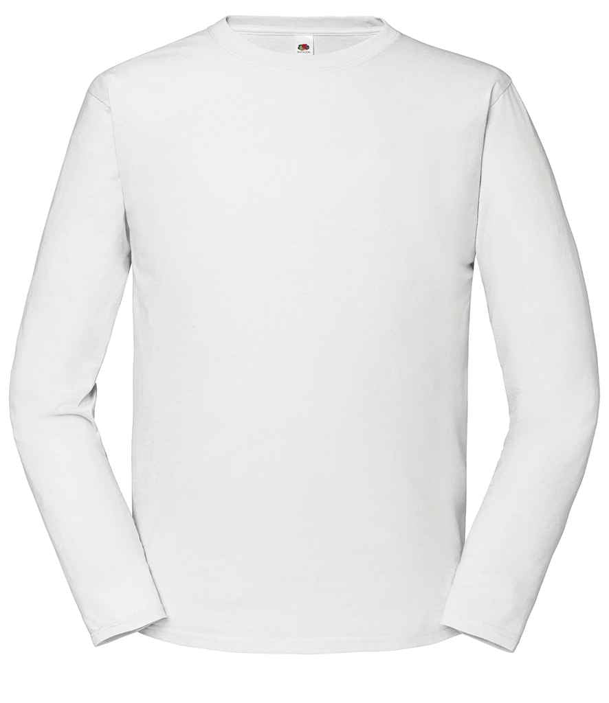 Fruit of the Loom Iconic 195 Long Sleeve T-Shirt in White