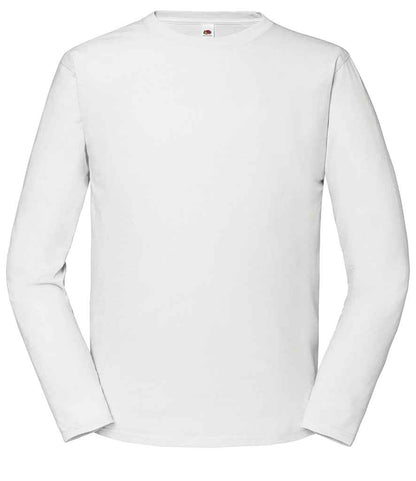 Fruit of the Loom Iconic 195 Long Sleeve T-Shirt in White