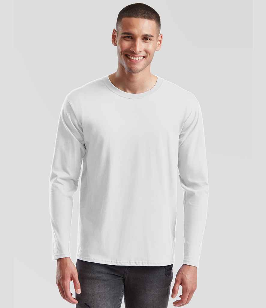 Fruit of the Loom Fruit of the Loom Iconic 195 Long Sleeve T-Shirt White