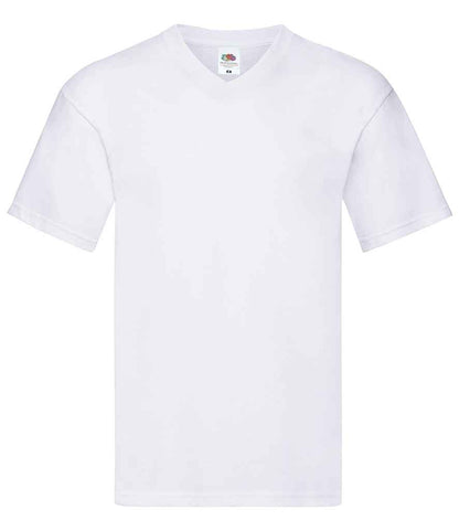 Fruit of the Loom Original V Neck T-Shirt in White