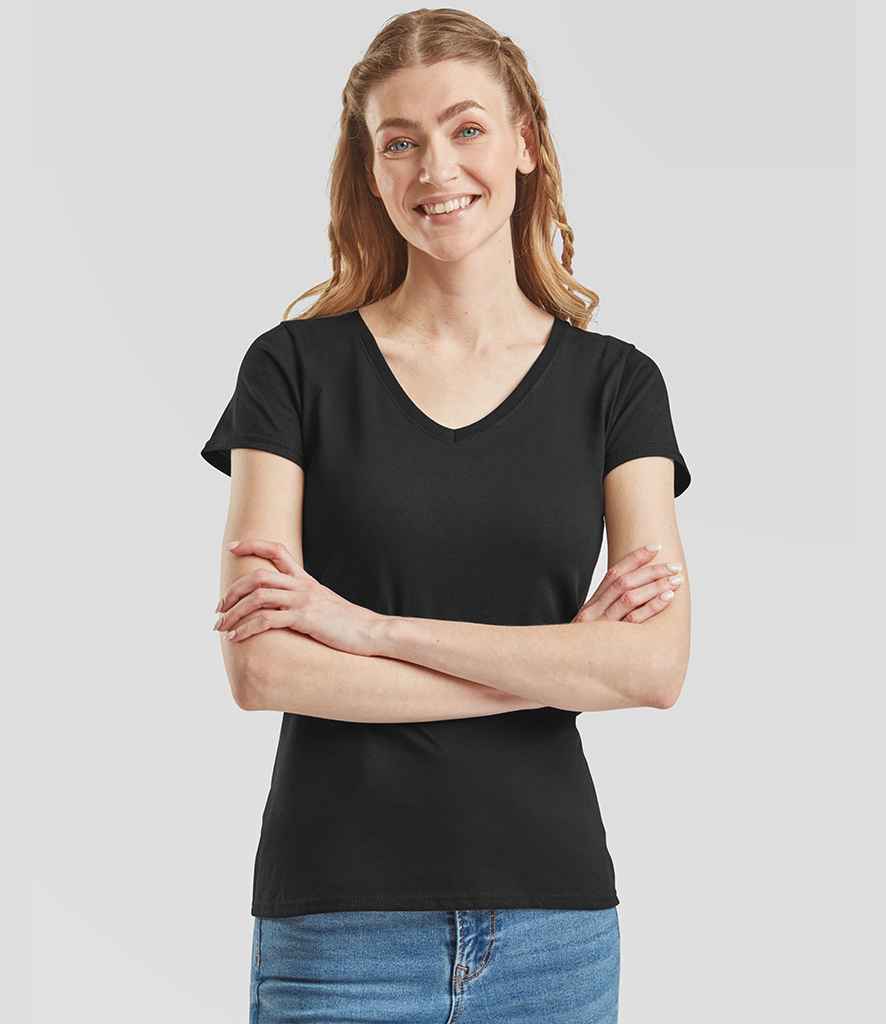 Fruit of the Loom Lady Fit Value V Neck T-Shirt