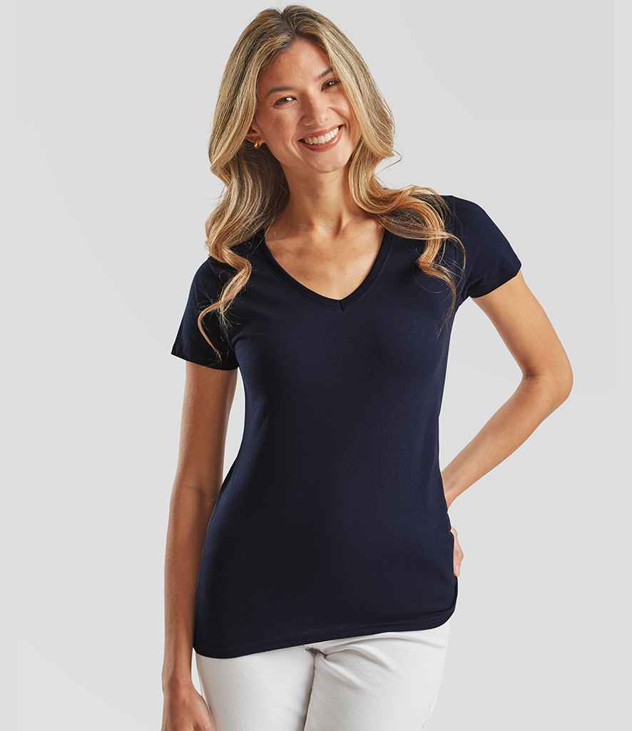 Fruit of the Loom Lady Fit Value V Neck T-Shirt