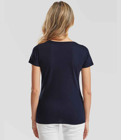 Fruit of the Loom Fruit of the Loom Lady Fit Value V Neck T-Shirt Deep Navy