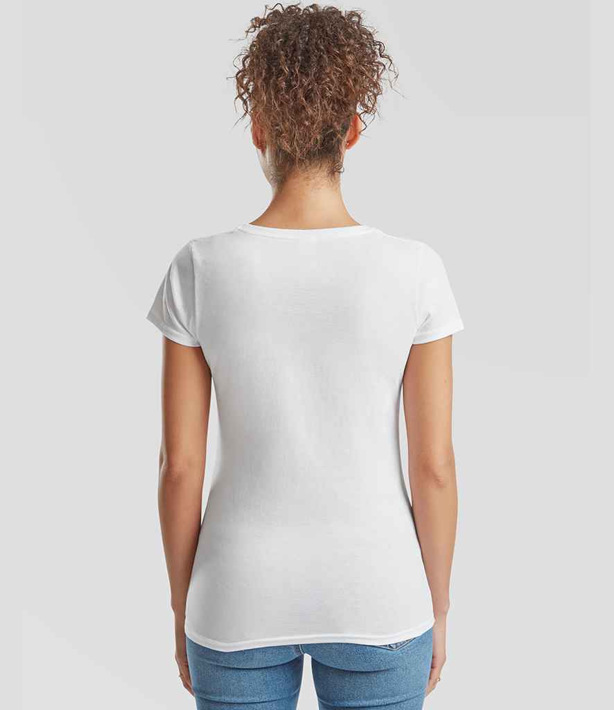 Fruit of the Loom Fruit of the Loom Lady Fit Value V Neck T-Shirt White