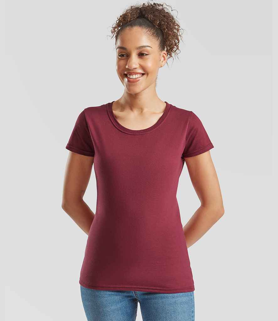 Fruit of the Loom Fruit of the Loom Ladies Iconic 195 T-Shirt Burgundy