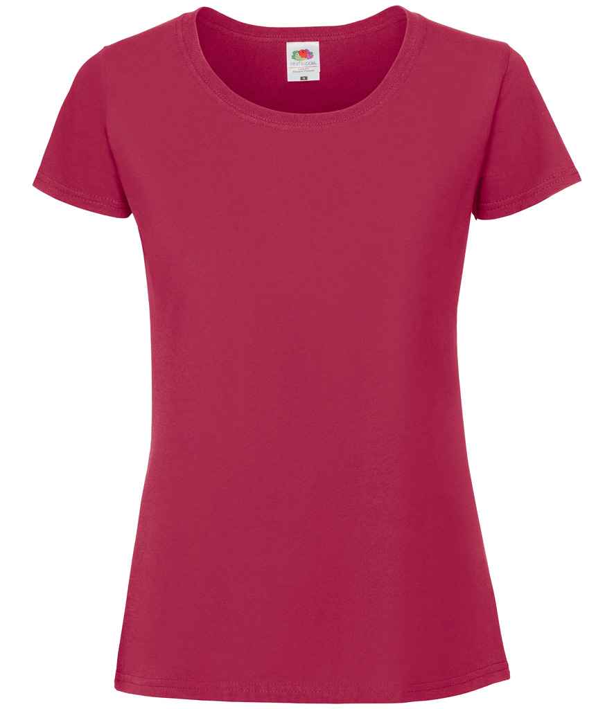 Fruit of the Loom Ladies Iconic 195 T-Shirt in Cranberry