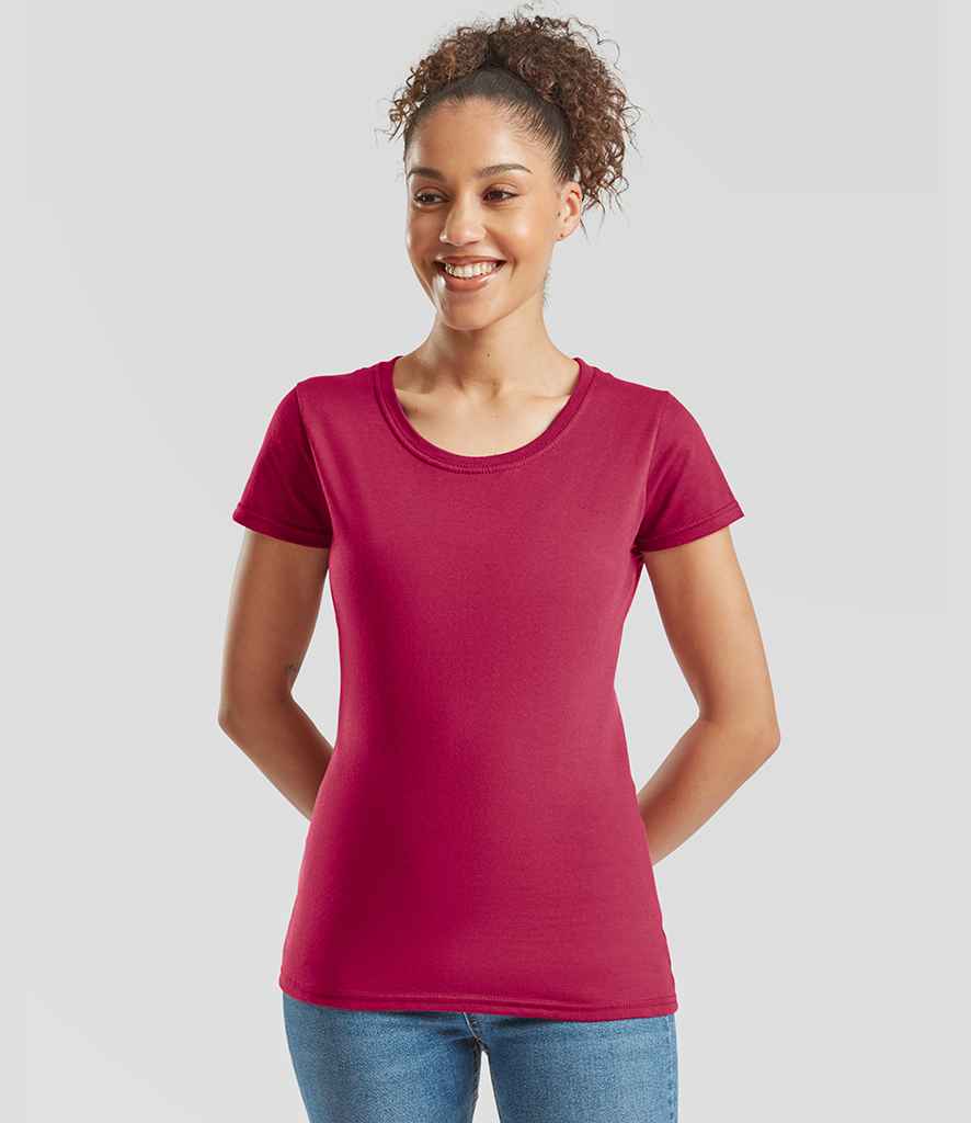 Fruit of the Loom Fruit of the Loom Ladies Iconic 195 T-Shirt Cranberry
