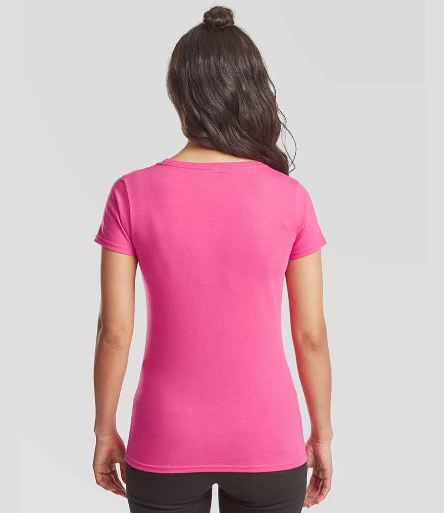 Fruit of the Loom Fruit of the Loom Ladies Iconic 195 T-Shirt Fuchsia