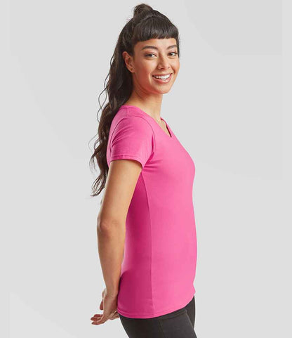 Fruit of the Loom Fruit of the Loom Ladies Iconic 195 T-Shirt Fuchsia
